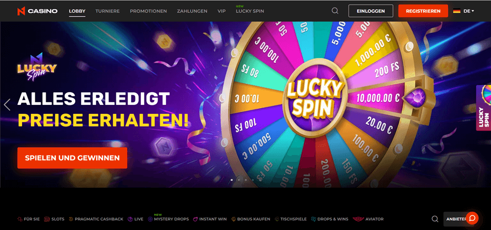 N Casino Homepage